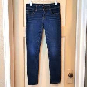 American Eagle Skinny Jeans Size 8 Super Stretch Dark Wash